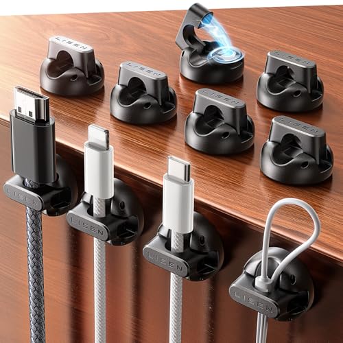 10 Pack Magnetic Cable Clips Cord Management Holders