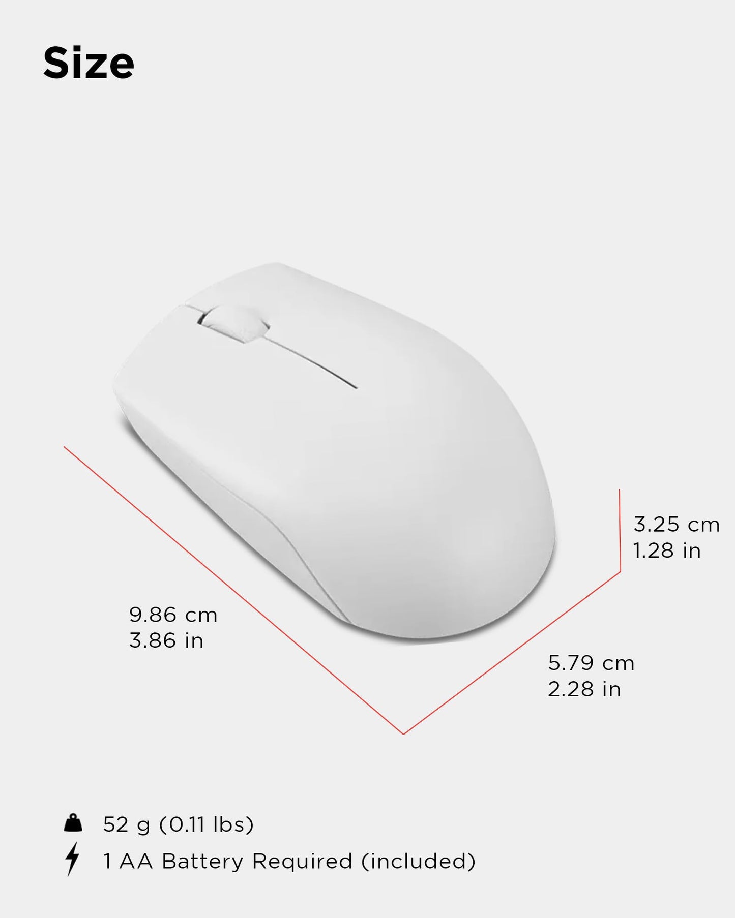 Lenovo Wireless Mouse for PC and Laptop