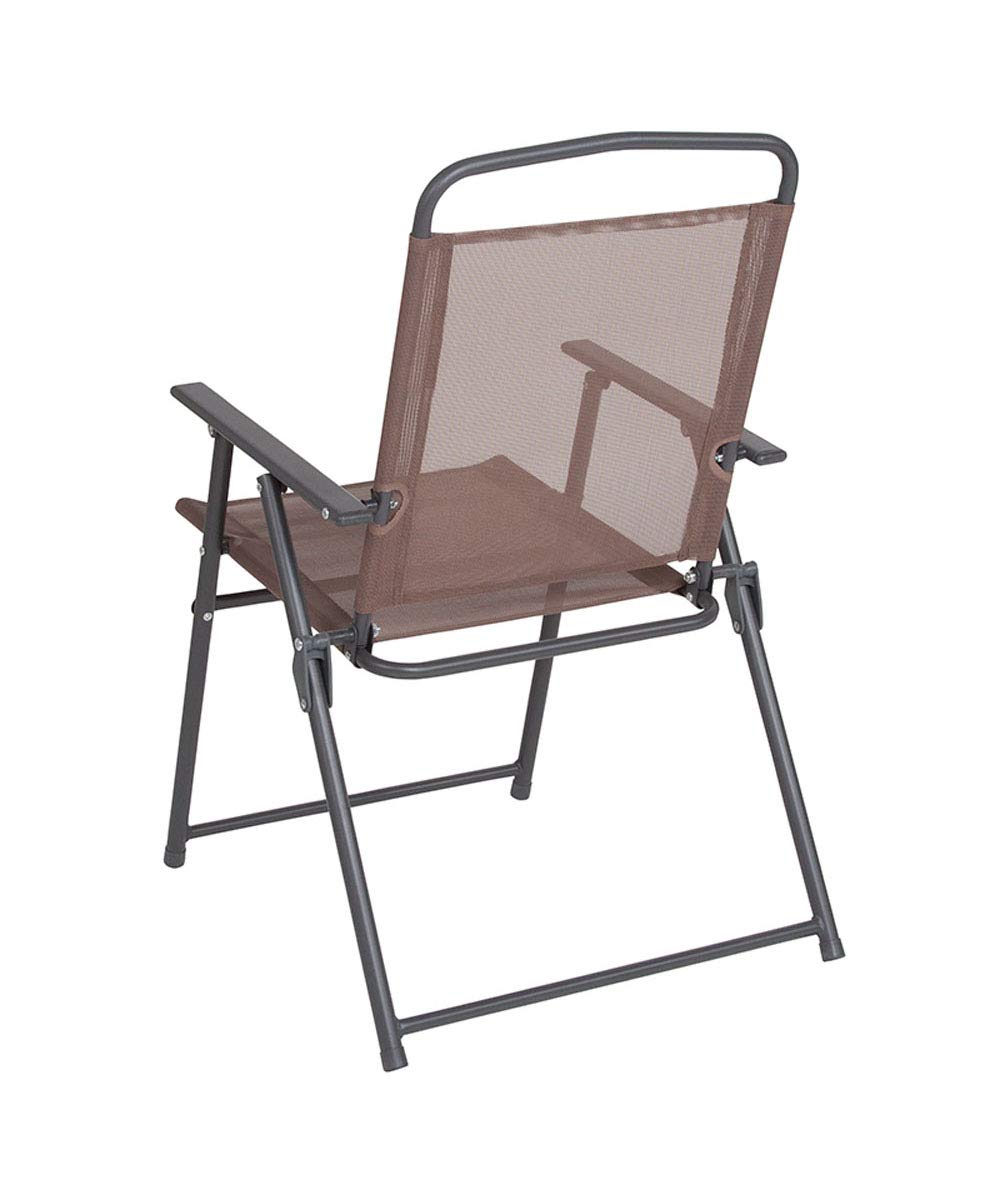 Flash Furniture Nantucket 6-Piece Patio Dining Set with Glass Table, 4 Folding Chairs, and Umbrella, Outdoor Patio Table, Chairs, and Umbrella Set, Black