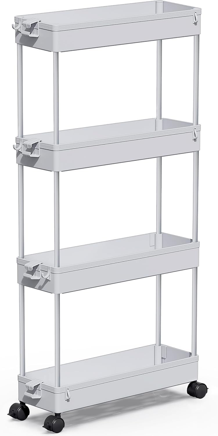 4-Tier Rolling Storage Cart by SPACEKEEPER