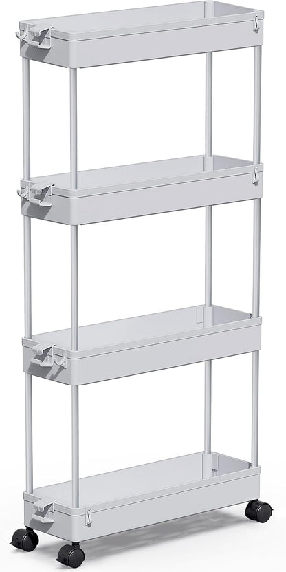 4-Tier Rolling Storage Cart by SPACEKEEPER