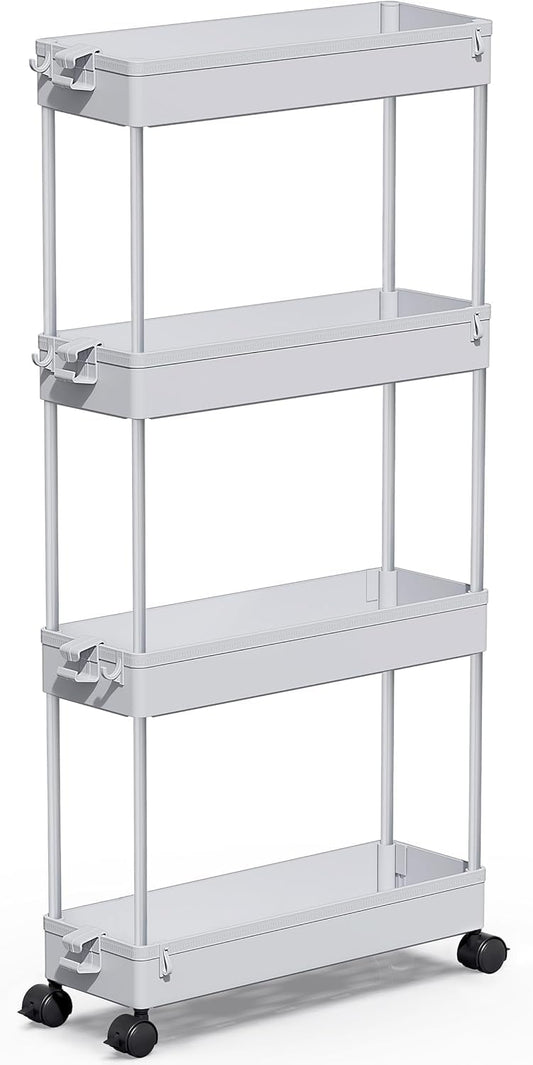 4-Tier Rolling Storage Cart by SPACEKEEPER