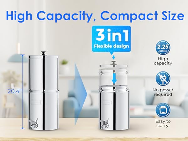 Waterdrop Gravity-Fed Water Filter System with Filters