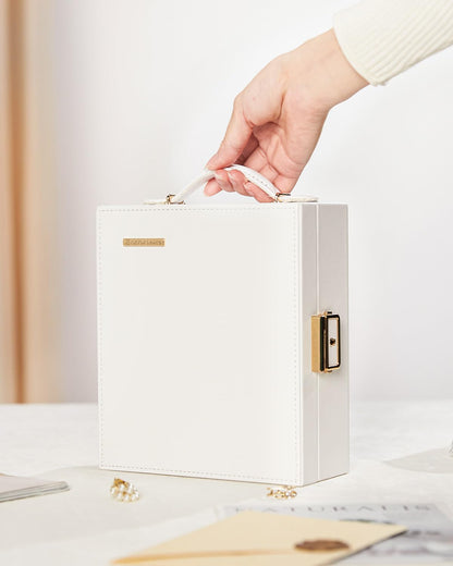 Portable Jewelry Case with Mirror for Travel