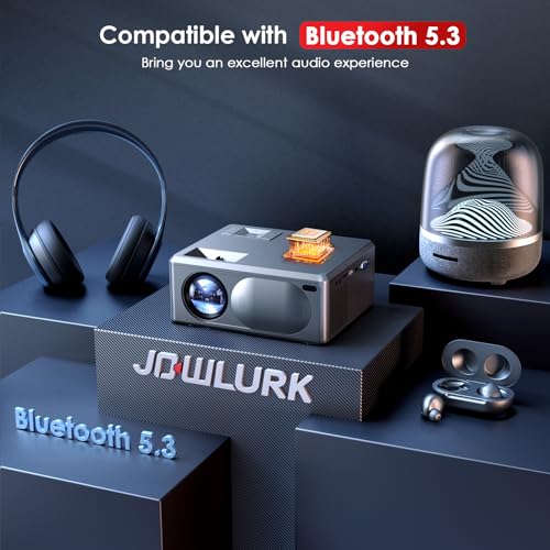 [Electric Focus] 4K Projector with 5G WiFi and Bluetooth, 15000L JOWLURK Mini Portable Projector, Outdoor Movie Projector, Home Theater Projector for iPhone/Android/TV Stick/HDMI/USB/Laptop/DVD/PS5