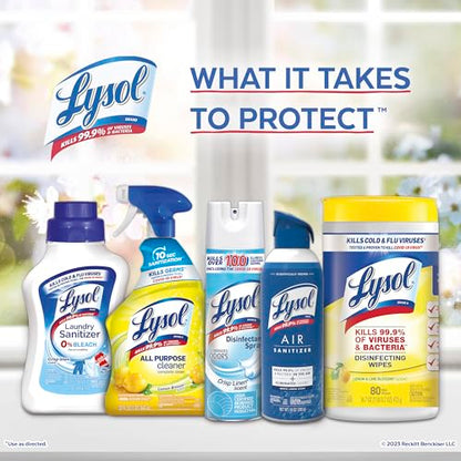 Lysol Antibacterial Disinfecting Wipes, 80 Count