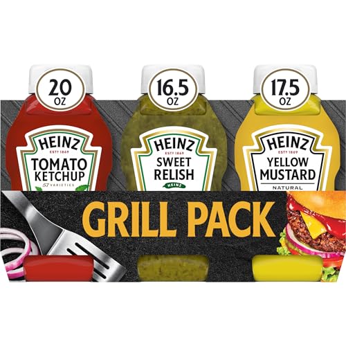 3 Pack Heinz Ketchup Mustard and Sweet Relish