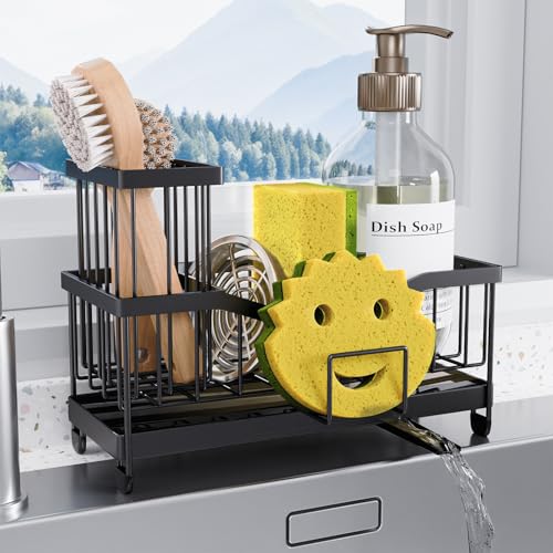 Kitchen Sink Caddy Organizer with Sponge and Brush Holder