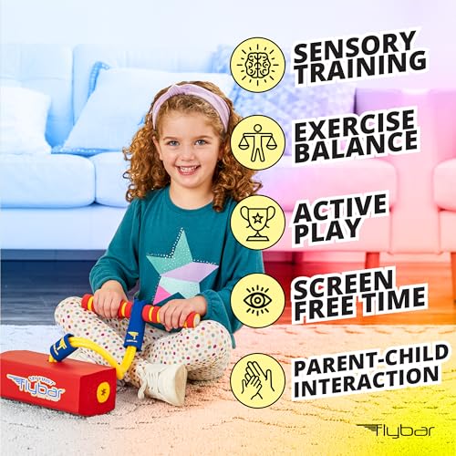 Flybar My First Foam Pogo Jumper for Kids Fun and Safe Pogo Stick for Toddlers, Durable Foam and Bungee Jumper for Ages 3 and up, Supports up to 250lbs (Red)