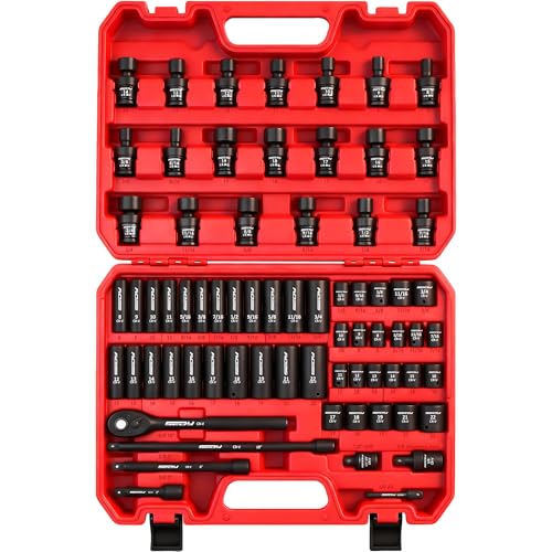 71-Piece SAE Metric 3/8" Drive Impact Socket Set
