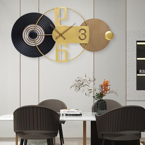 34-Inch Modern Silent Analog Wall Clock