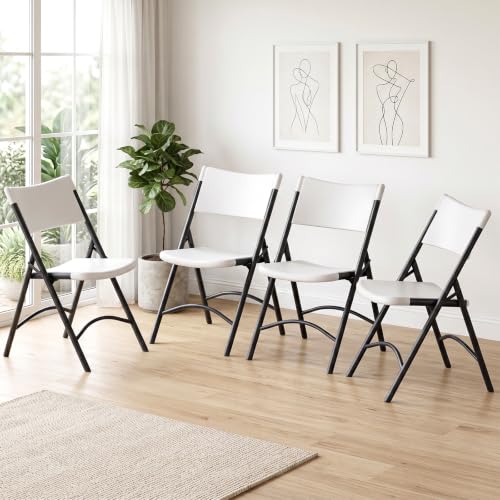 4 Pack Heavy Duty 500 lb Folding Chairs