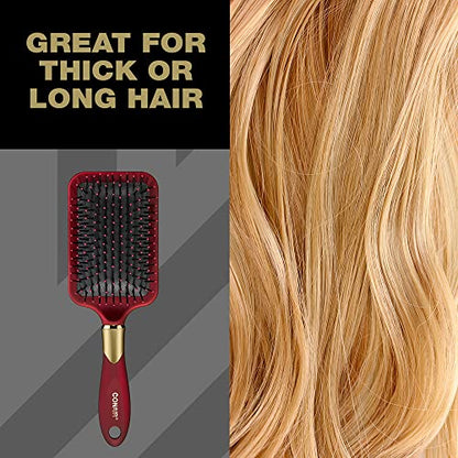 Conair Velvet Touch hair brush - Detangling hair brush - curly hair brush - hair brushes for women - detangler brush - hair brushes for women - Colors at random