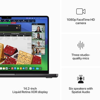 Apple 2023 MacBook Pro Laptop M3 Pro chip with 11‑core CPU, 14‑core GPU: Built for Apple Intelligence, 14.2-inch Liquid Retina XDR Display, 18GB Unified Memory, 512GB SSD Storage; Space Black