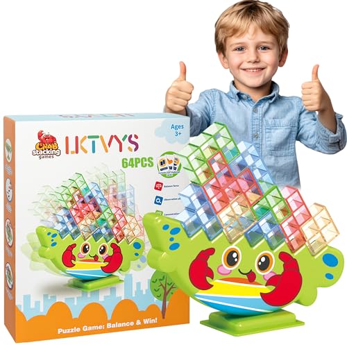 64 Piece Montessori Crab Stacking Balance Blocks Game
