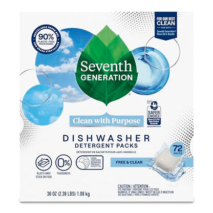 Seventh Generation Free & Clear Dishwasher Packs