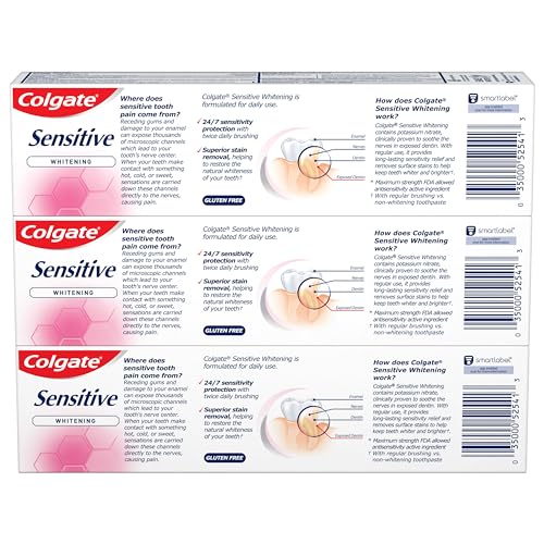 Colgate Whitening Toothpaste for Sensitive Teeth - 3 Pack