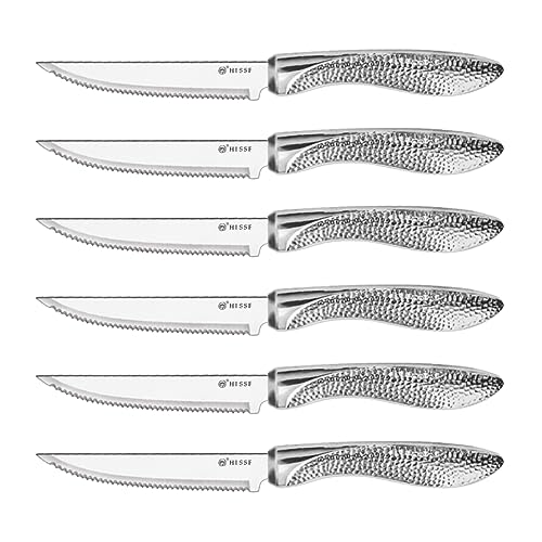 6 Piece Serrated Stainless Steel Steak Knife Set