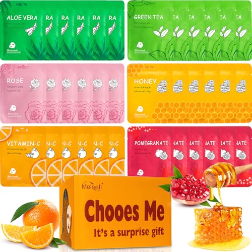 36 Pack Hydrating Sheet Face Masks Set