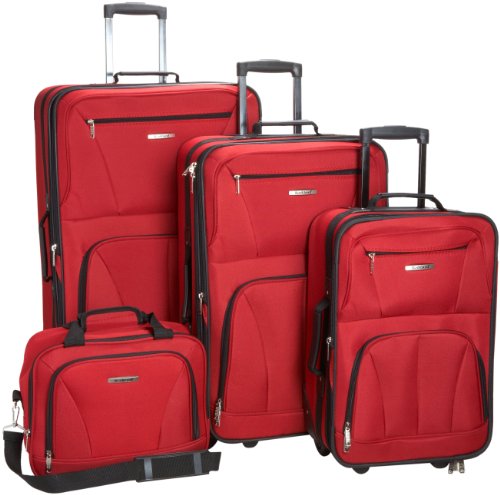 4 Piece Expandable Softside Upright Luggage Set