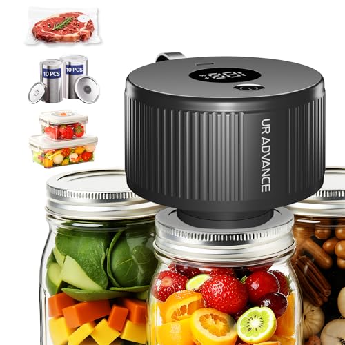 Electric Mason Jar Vacuum Sealer (3-in-1 Auto-Stop)