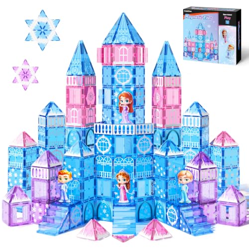 100 Piece Magnetic Tiles Princess Castle Building Set
