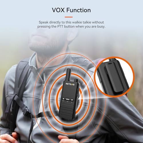Retevis Mini Rechargeable Walkie Talkies 2 Pack