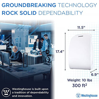 Westinghouse 1701 HEPA Air Purifier with Patented Medical Grade NCCO Technology for Home, Eliminates & Kills Bacteria and Viruses, Filters Dust, Pet Dander, Odor, Allergies, Kitchen, Bedroom