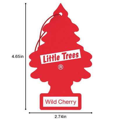 LITTLE TREES Air Fresheners Car Air Freshener. Hanging Tree Provides Long Lasting Scent for Auto or Home. Wild Cherry, 24 Air Fresheners