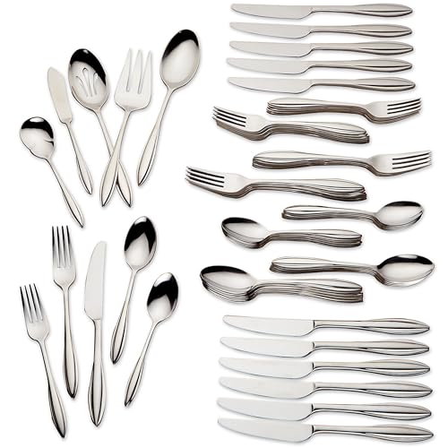 65-Piece Lenox Sculpt Flatware Set