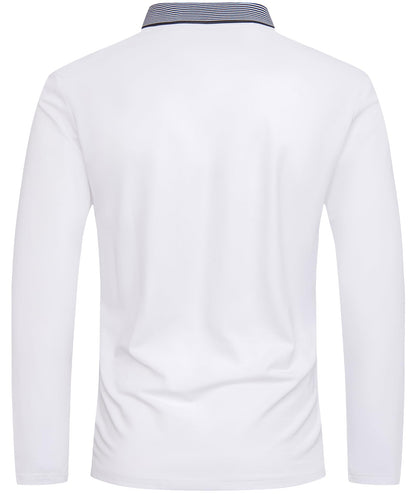 Men's Long Sleeve Polo Shirt with Zipper