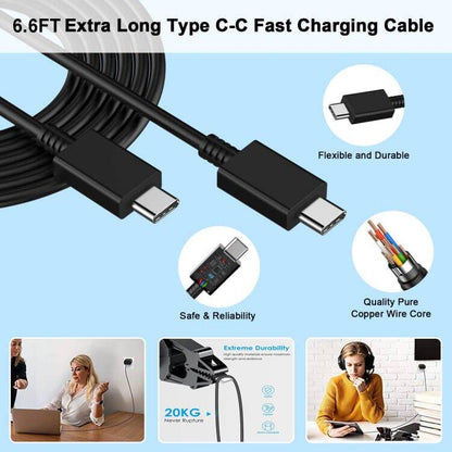 Super Fast Charger Type C,3Pack 25W Samsung Fast Charger Type C Wall Charger Fast Charging Block with 6.6FT Type C to C Cable for Galaxy S23 Ultra/S23/S23+/S22/S22 Ultra/S22+/S21/S20/Note 10/20,Z Fold