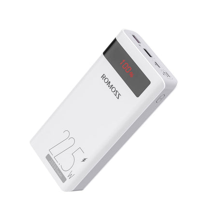 ROMOSS 30000mAh Power Bank, Sense8PF Portable Charger, 22.5W USB C PD20W Fast Charging LED Display, Phone Battery Pack with 3 Outputs & 3 Inputs Compatible with iPhone, iPad, Galaxy, Android and More