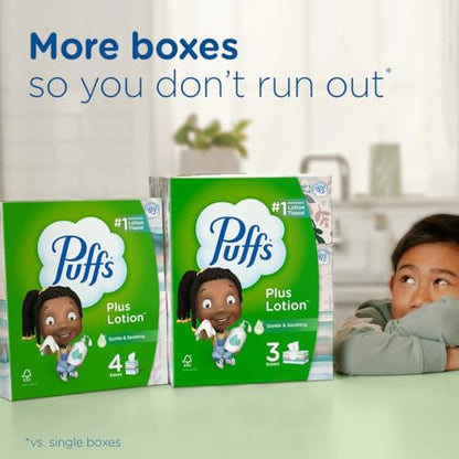Puffs Plus Lotion Facial Tissues, Family Box