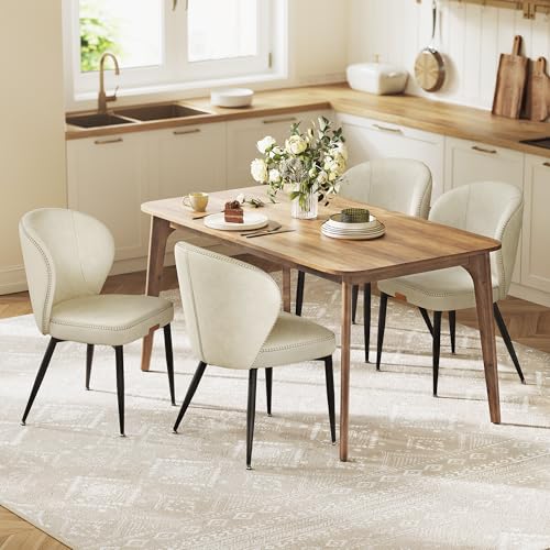 4 Pack Mid-Century Upholstered Dining Chairs