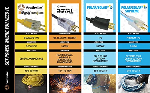 100 Ft Woods Outdoor Extension Cord, 16 Gauge