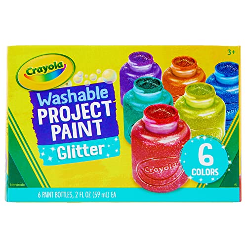 6 Pack Crayola Washable Glitter Paint for Kids