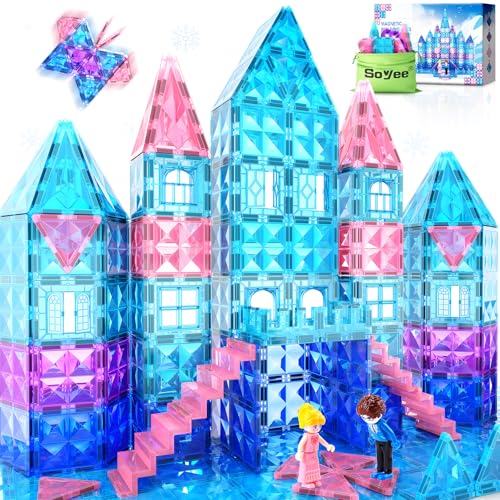 102 Piece Magnetic Tiles Princess Castle Building Set