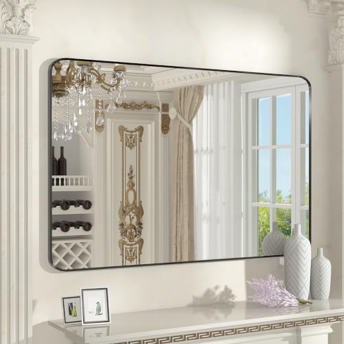 SNUGACE 30x36 Inch Rectangular Bathroom Wall Mirror