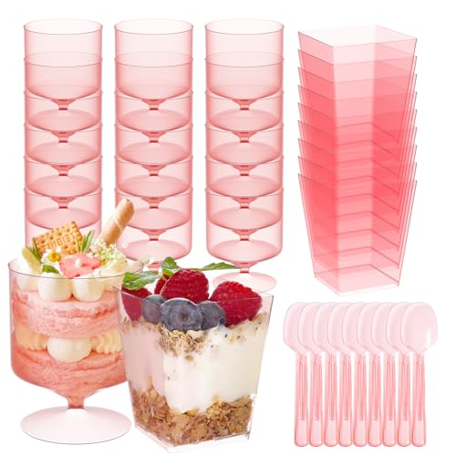 120 Pack Mini Dessert Cups with Spoons 5oz Parfait