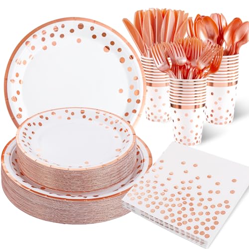 350 Piece Party Plates Cups Napkins Utensils Set