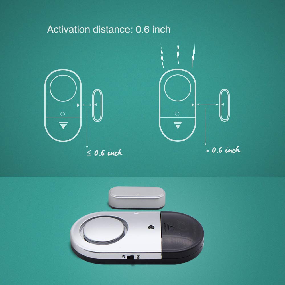120 DB Wireless Door Window Alarm Sensor 3 Pack