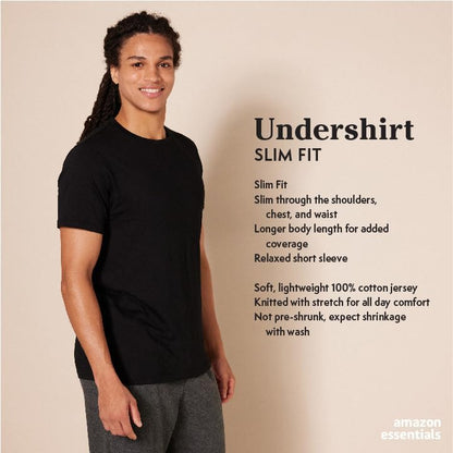 Amazon Essentials Men's Crew Neck T-Shirts, 6-Pack