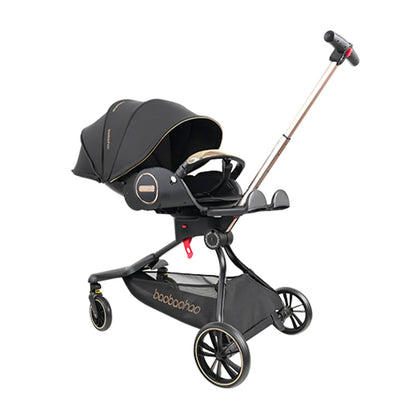 Lightweight 360° Baby Stroller with Adjustable Canopy