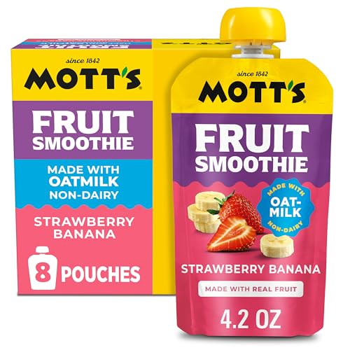 8 Pack Mott's Strawberry Banana Fruit Smoothie Pouches