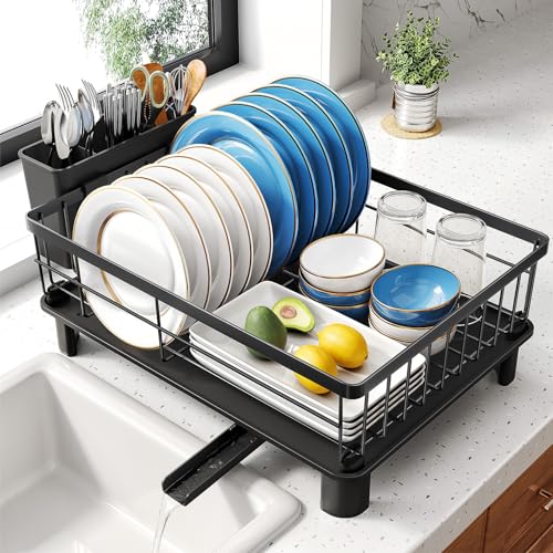 Small Stainless Steel Dish Drying Rack with Drainboard