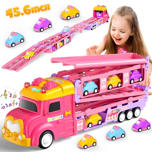 7-in-1 Foldable Toddler Ejection Truck Toy Set