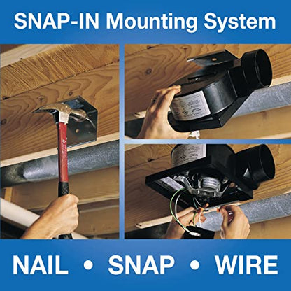 Air King BFQ50 ENERGY STAR® Qualified SNAP-IN Exhaust Fan, 50 CFM