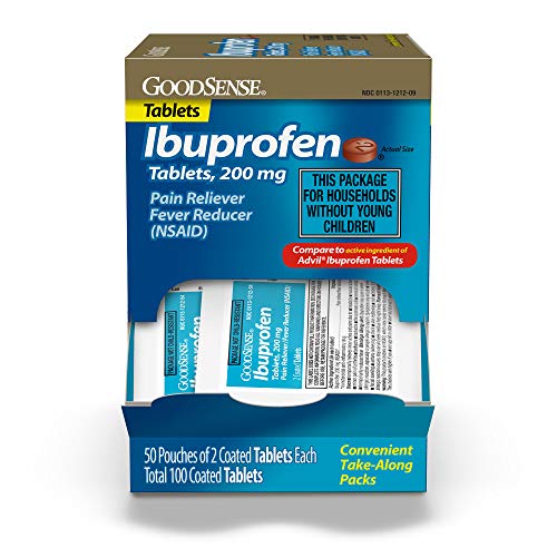 100 Count Ibuprofen 200mg Pain Reliever Tablets