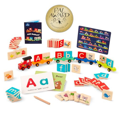 Battat Education Wooden Alphabet Train Set 84 Pieces